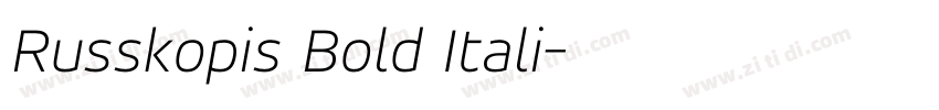 Russkopis Bold Itali字体转换